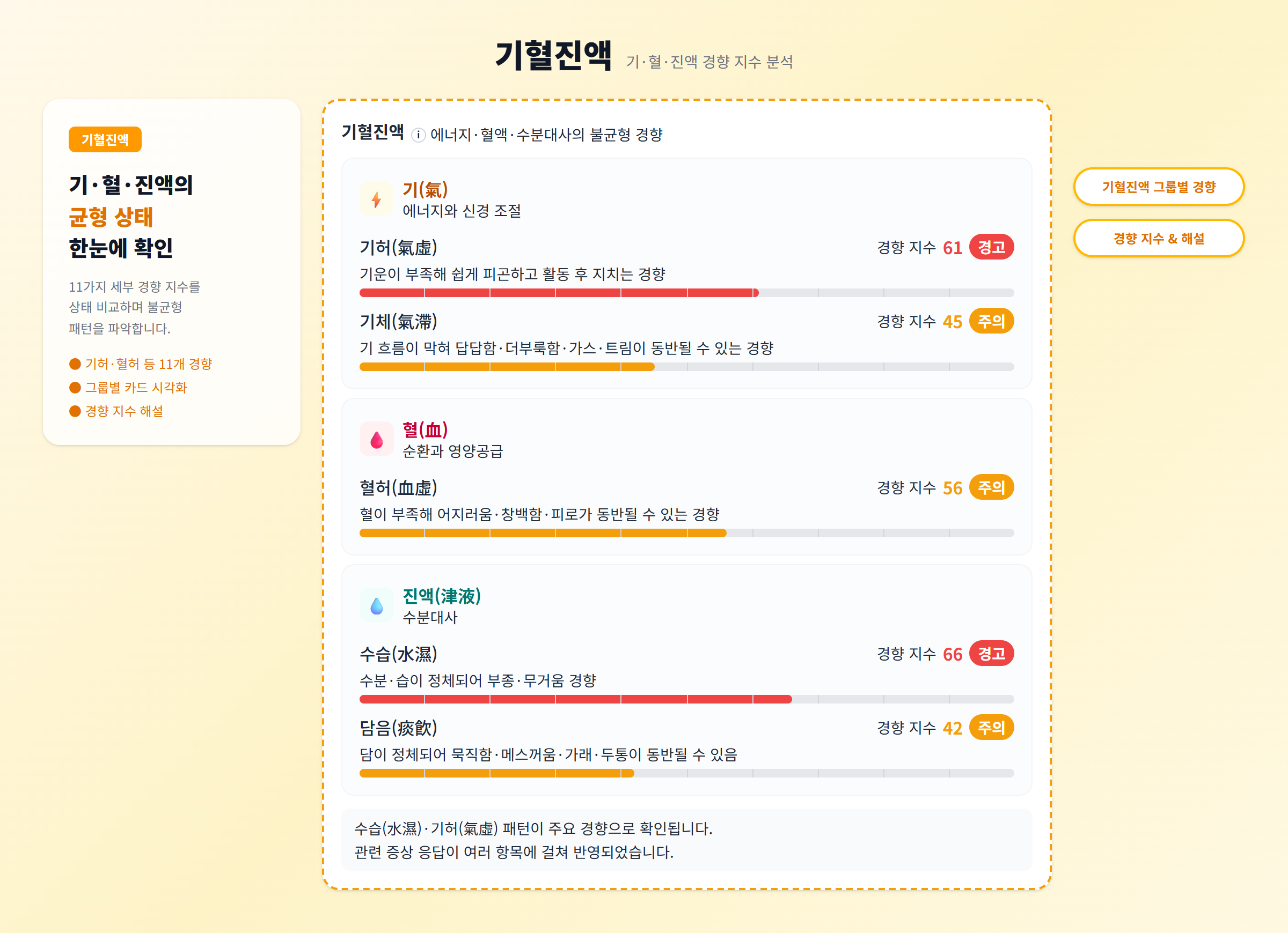 기혈진액 리포트